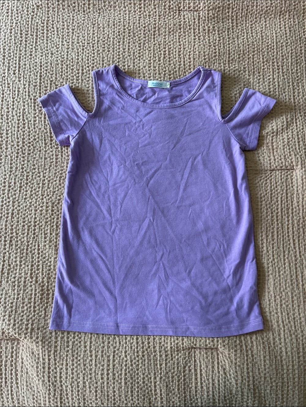 Girls' Lilac Cold-Shoulder Tee - Unknown Brand